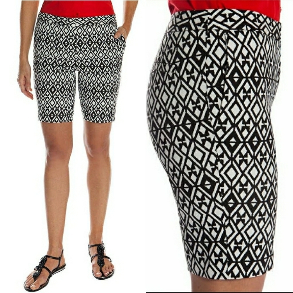 ⭐3/30 Mario Serrani Geometric Bermuda Shorts 6